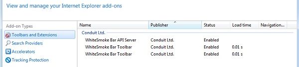 [Image: WhiteSmoke Toolbar Internet Explorer add-ons]