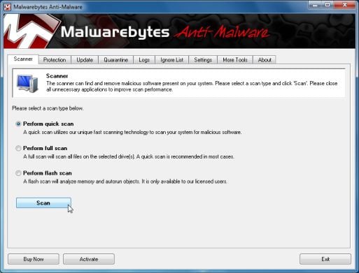 Malwarebytes
                                      Anti-Malware quick scan