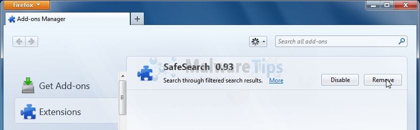 [Image: SafeSearch  Firefox extension]