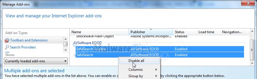 [Image: SafeSearch Internet Explorer add-ons]