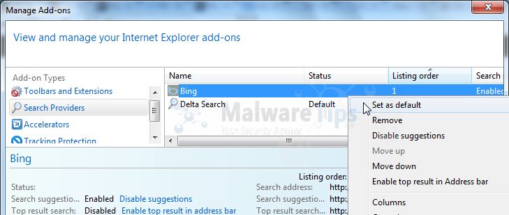 [Image: Delta Search Internet Explorer redirect virus]