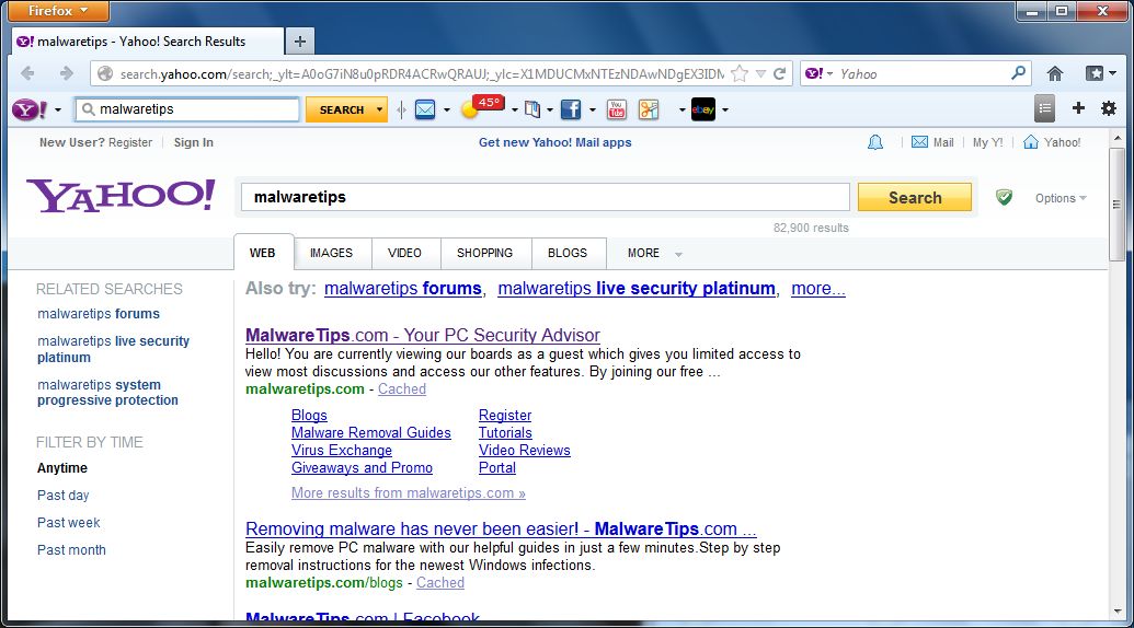 How To Remove Yahoo Search Bar From Mozilla