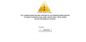 [Image: Your website access has been restricted for downloading pirated software virus]