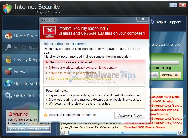 [Image: Internet Security 2013 Warning]