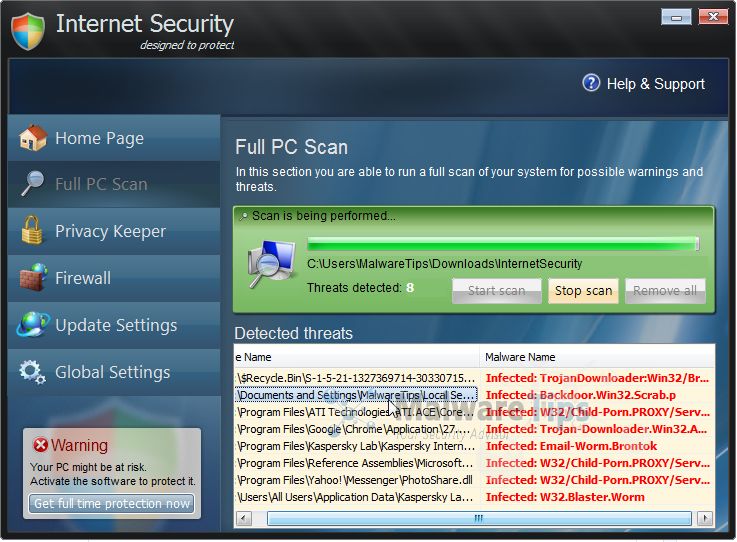 [Image: Internet Security 2013 malware]