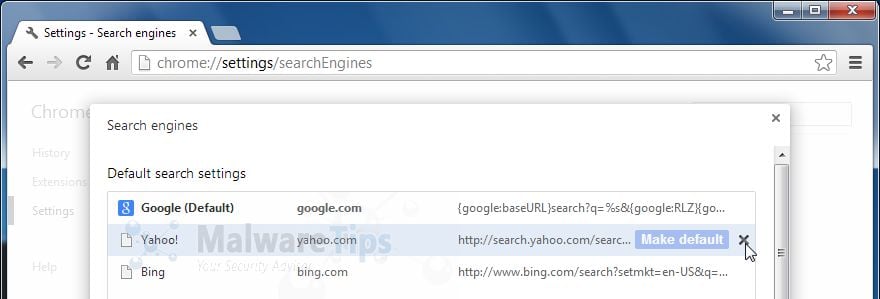 [Image: Yahoo Search Chrome removal]