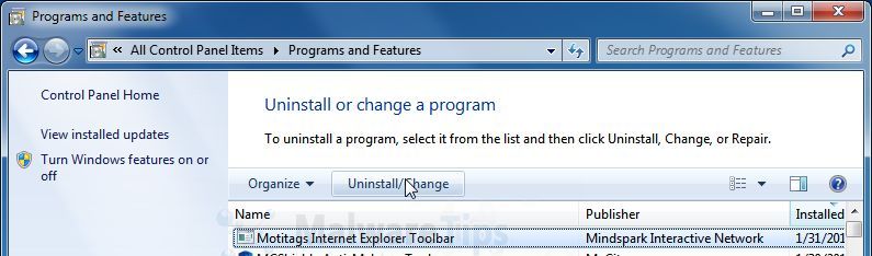 Remove Motitags Toolbar (Uninstall Guide)