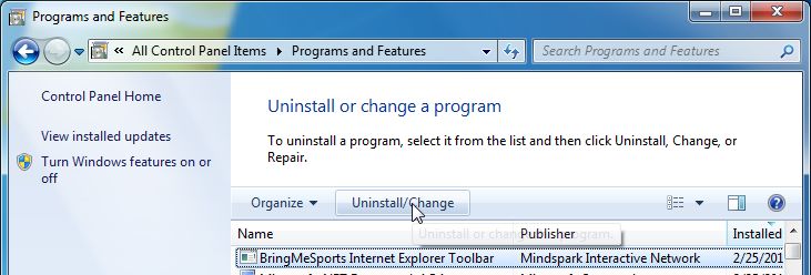 If you are having issues while trying to uninstall BringMeSports ...