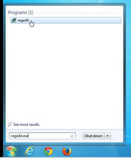 [Image: Aprire l'editor del Registro di Windows]