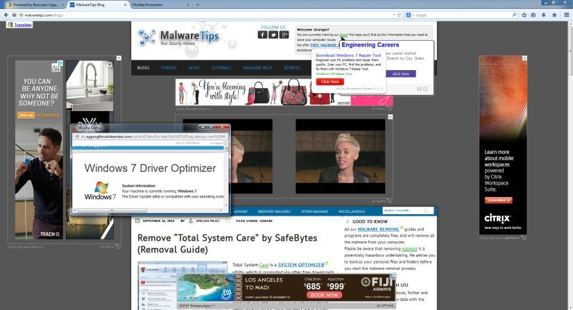 Ads by Smoothview virus