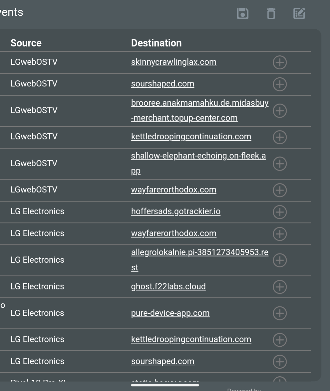 Thread 'Anyone else having their LG TV attempting to reach weird domains?'