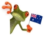 1255013-Clipart-Of-A-3d-Green-Frog-Holding-An-Australian-Flag-Around-A-Sign-Royalty-Free-Illus...JPG