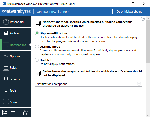 Windows Firewall Control Malwarebytes