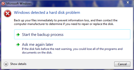 hard disk problem.PNG