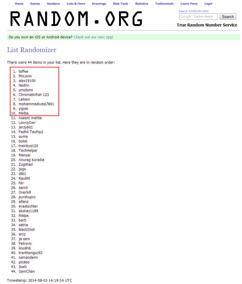RANDOM.ORG   List Randomizer1.png