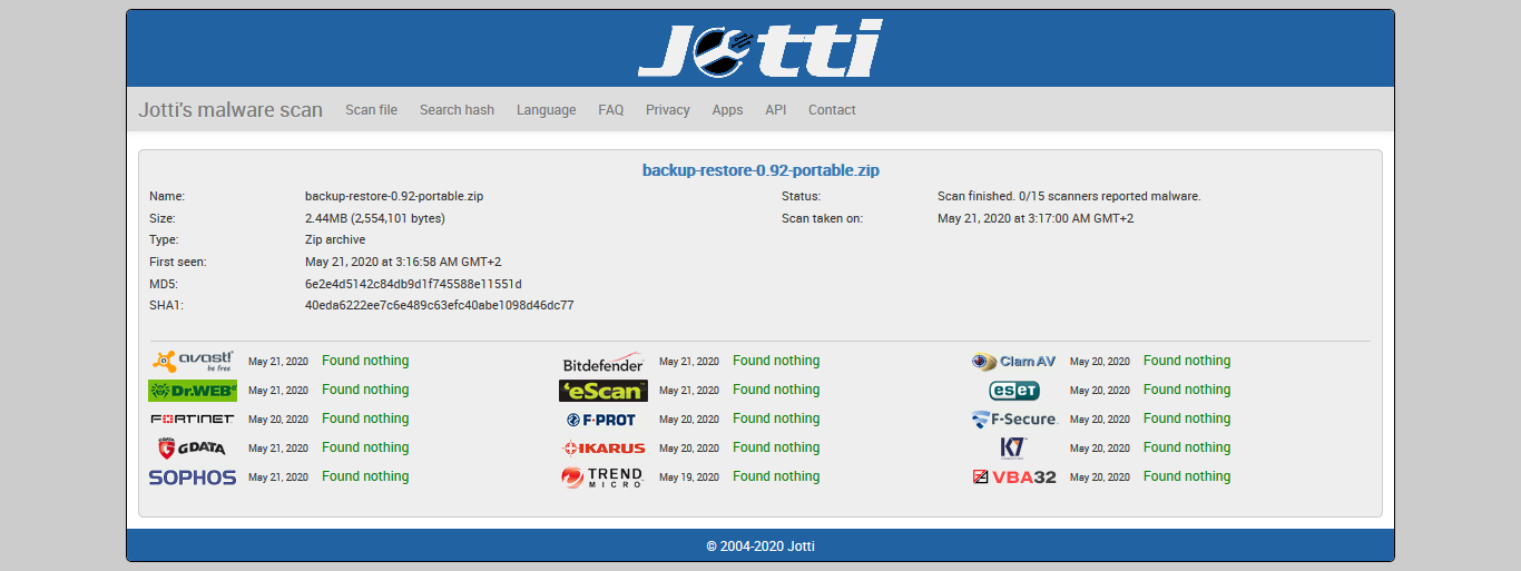 Screenshot_2020-05-20 backup-restore-0 92-portable zip - Jotti's malware scan.png
