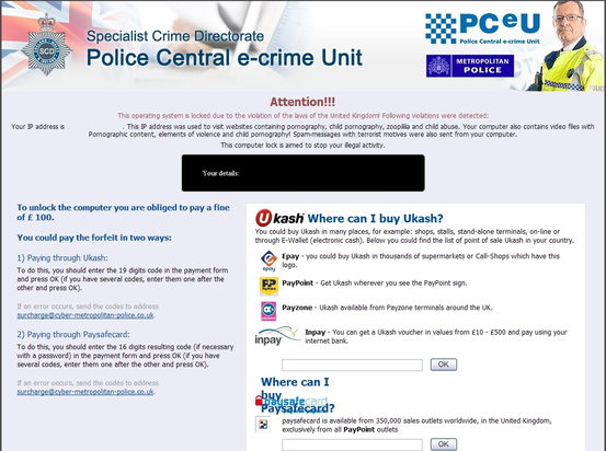 Remove Police Central e-crime Unit (PCEU) ransomware