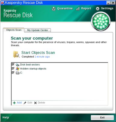 kaspersky rescue disk update