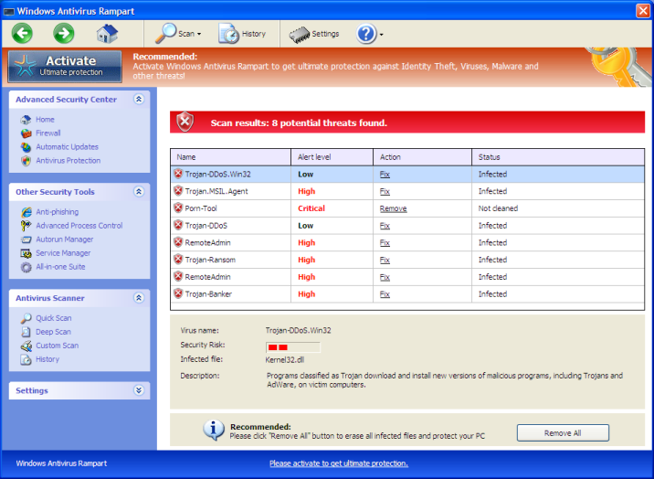 [Image: Windows Antivirus Rampart Rogue]