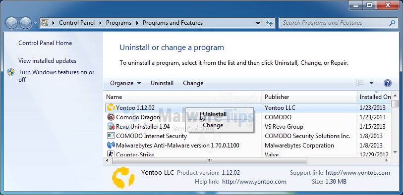 Remove Yontoo Toolbar Uninstall Guide