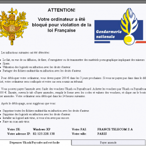 Gendarmerie Nationale ukash scam