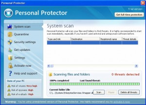 Personal Protector 2013 virus