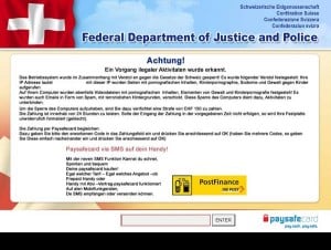 Federal Department of Justice and Police Ukash virus