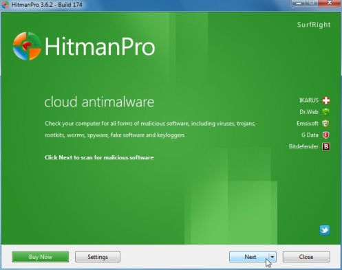 HitmanPro scanner