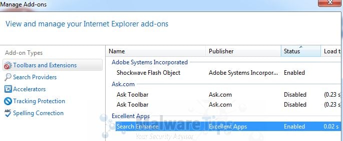 [Image: Search Enhance extension in Internet Explorer]