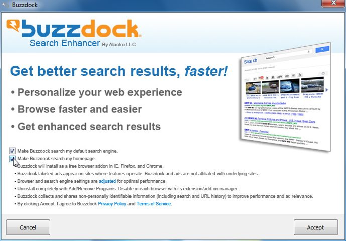 [Image: Buzzdock Search installation process]