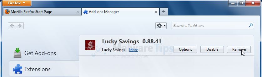 [Image: Lucky Savings Firefox extensions]