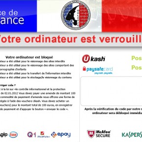 [Image: Ordinateur est verrouillé Police de France virus]