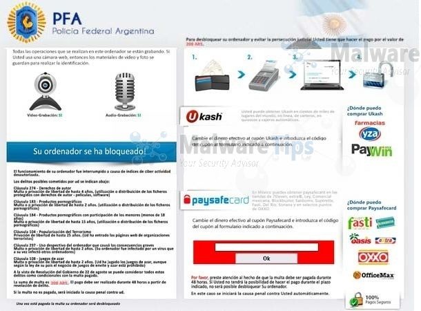 [Image: Policia Federal Argentina virus]