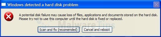 [Image: System Repair - Hard Disk Problem]