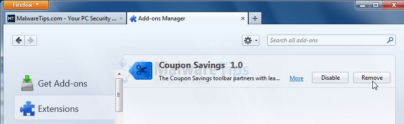 [Image: bSaving Firefox extension]