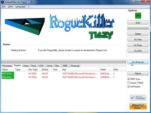 [Image: Restore shorcuts with RogueKiller]