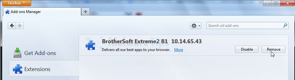 [Image: BrotherSoft Extreme2 B1 Toolbar Firefox extensions]