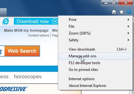 [Image: Manage Add-ons in Internet Explorer]