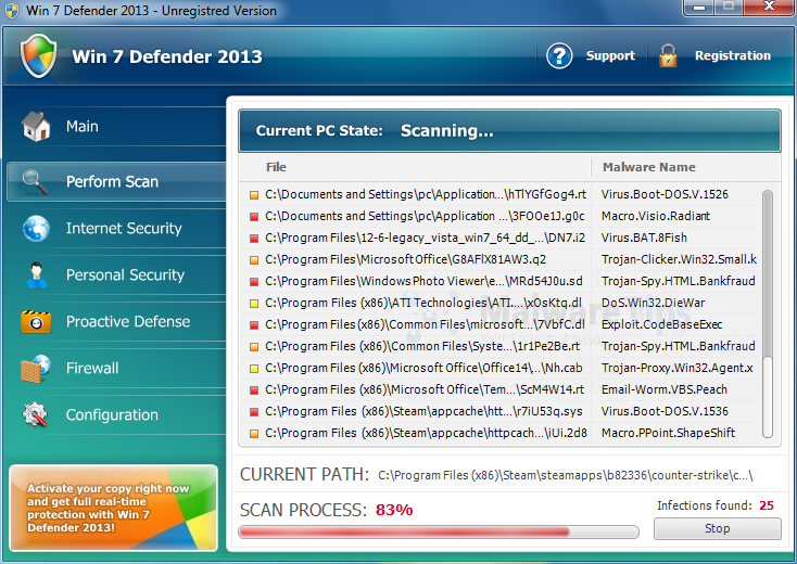 [Image: Win 7 Smart Defender Pro virus]