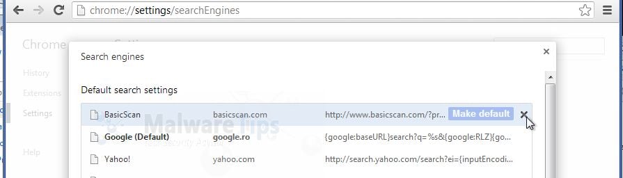 [Image: BasicScan Chrome redirect remvoal]