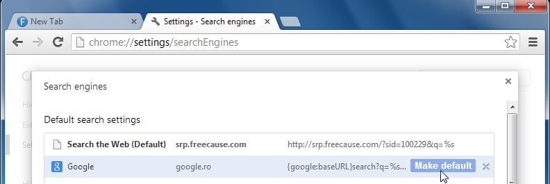 [Image: Bucksbee Search Chrome redirect]