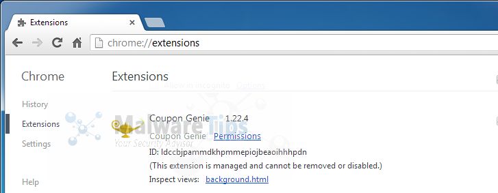 [Image: Coupon Genie Chrome extension]