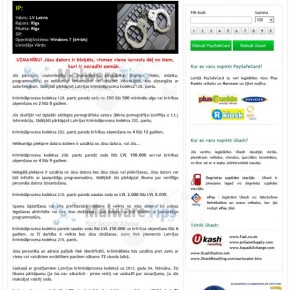 [Image: Latvijas Valsts Policija lock screen virus]