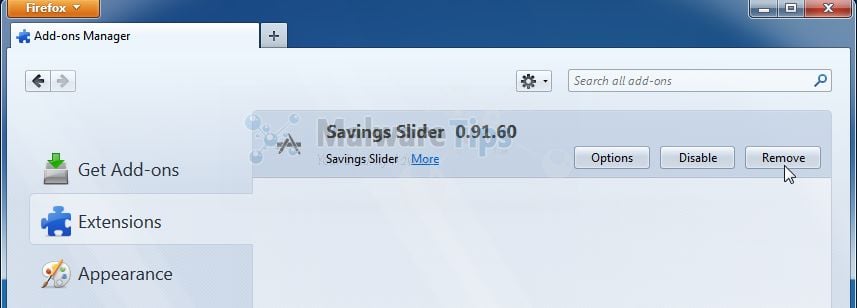 [Image: Savings Slider Firefox extension]