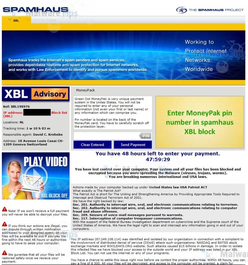 [Image: Spamhaus virus]