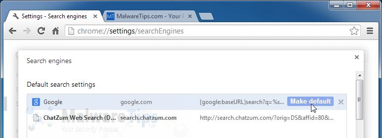 [Image: ChatZum Search Chrome redirect]