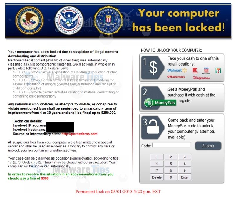 Remove FBI CyberCrime Division virus (ICSPA Scam)