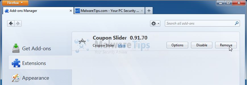 [Image: Coupon Slider Firefox extension]