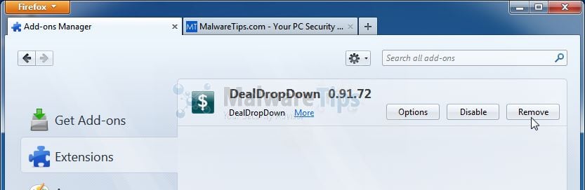 [Image: DealDropDown Firefox extension]