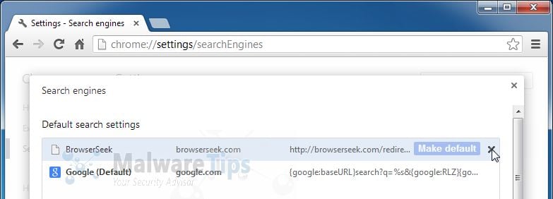 [Image: Select BrowserSeek Search removal]